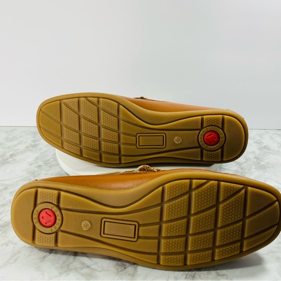 Sandrino Driving Loafers Mens 10.5D Rust Tan Leather Spain Penny Slip On Comfort - Picture 9 of 9